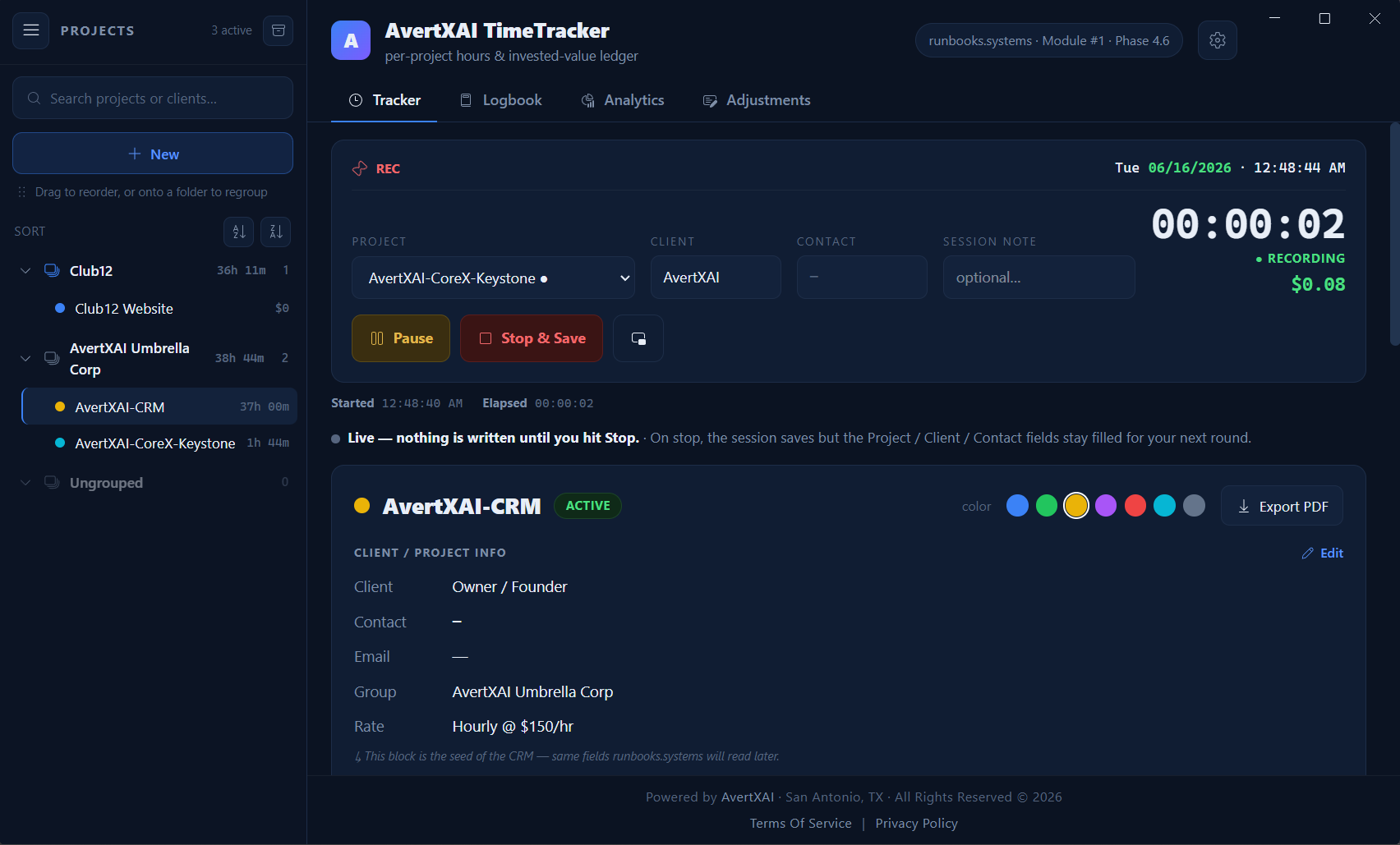 Time Tracker screenshot